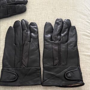 Men's Black Leather Gloves